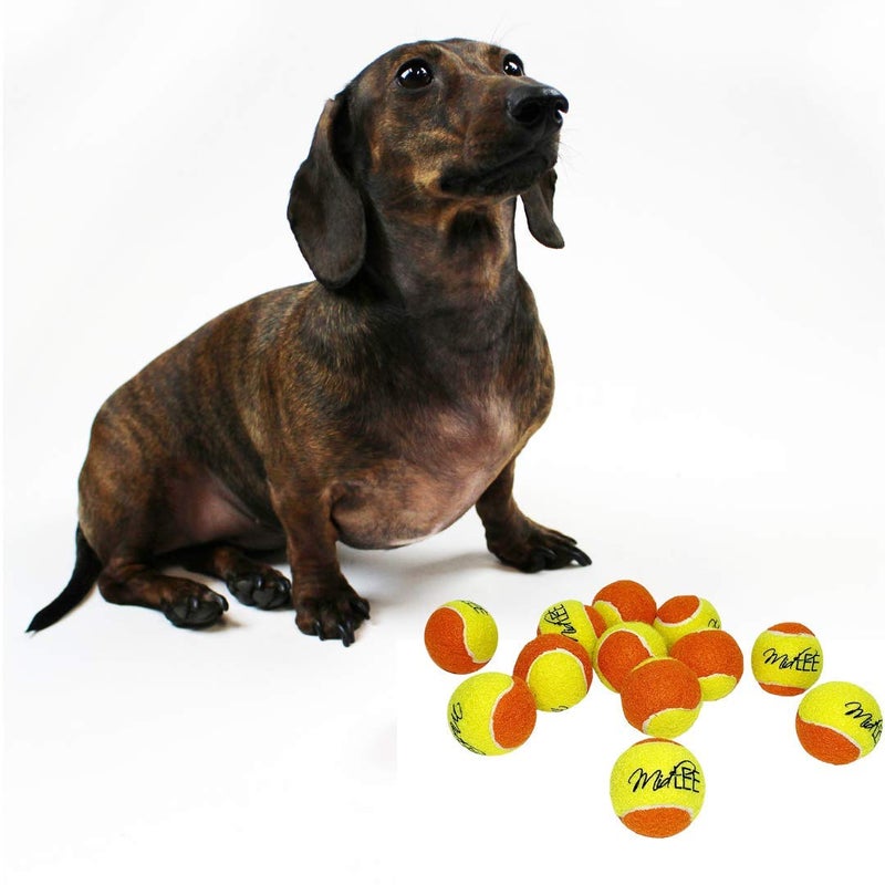 Midlee 2" Yellow/Orange Small Dog Tennis Balls (12-Pack) - Image 3